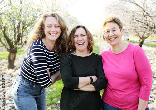 Group of mature female friends outdoors