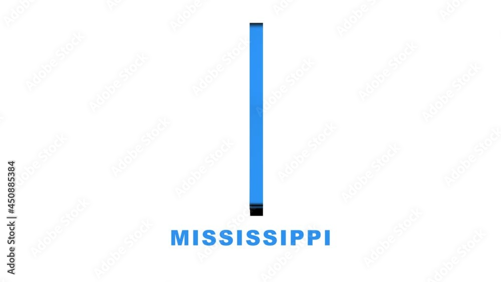 Line animated map showing the state of Mississippi from the united state of america. Motion graphics. Line animated map showing the state of Mississippi from the united state of america. Motion graphics.