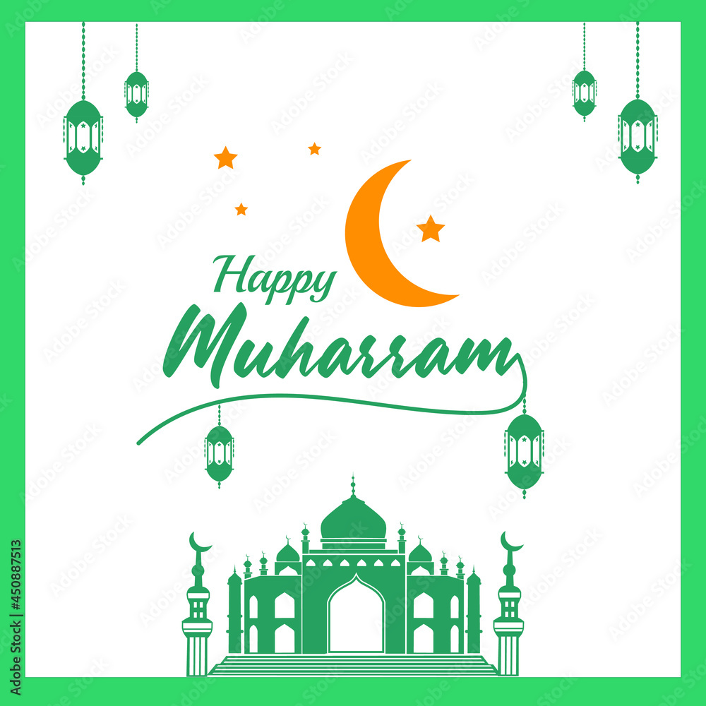 Isalmic new year and muslim festival or happy muharram