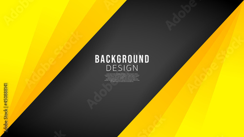 Abstract Color background, Yellow graphic frame in the middle of black with copy space for text  , Flat Modern design for presentation , illustration Vector EPS 10