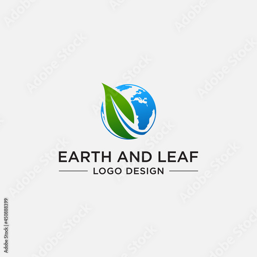 Free Download EARTH AND LEAF LOGO DESIGN - GFXLoad