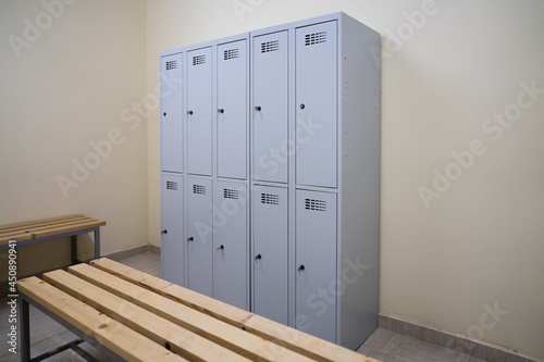 Locker Room In Fitness Gym, High School