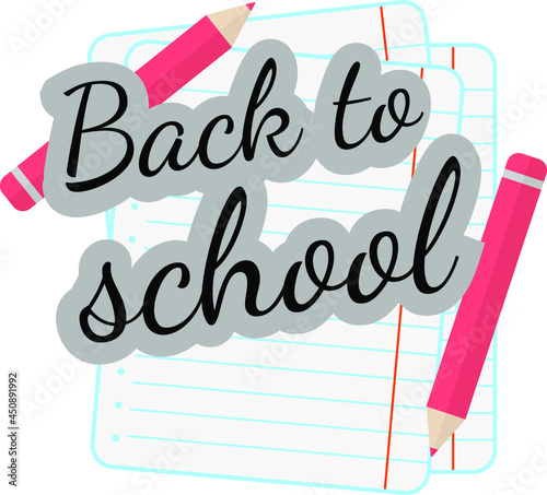 back to school notebook with red pencils