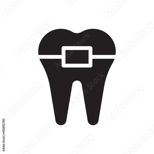 orthodontic and braces icon sign symbol 