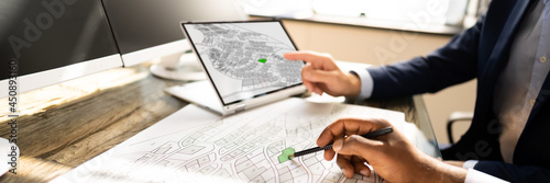 Foto Cadastre Map And City Building Survey