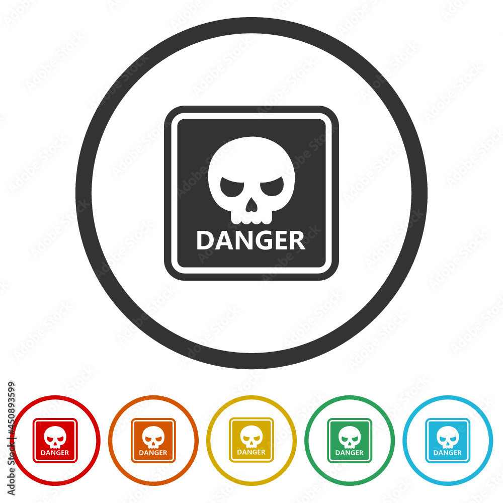Danger ring icon isolated on white background Danger ring icon isolated on white background