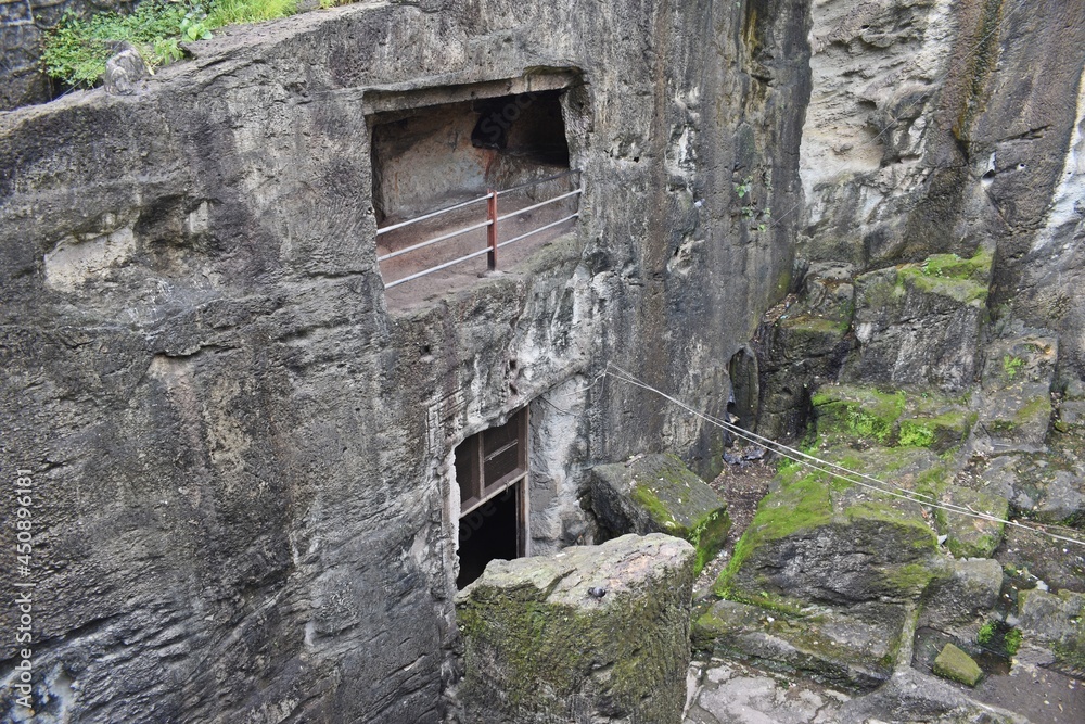 ancient 1500 years old buddhist jogeshwai caves in mumbai,maharastra,india,asia