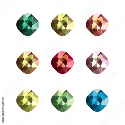 Luxury gemstones collection. vector illustration