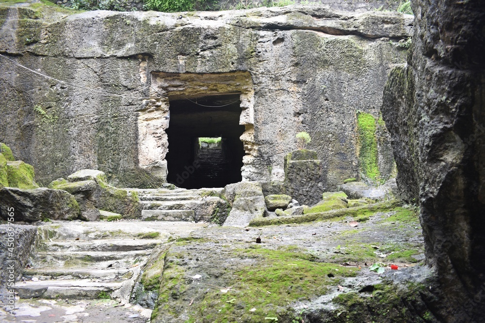 ancient 1500 years old buddhist jogeshwai caves in mumbai,maharastra,india,asia