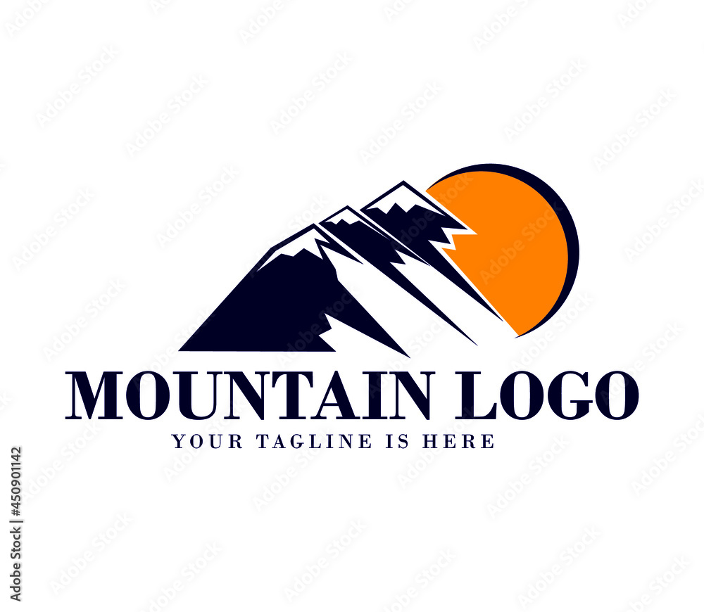mountain logo template icon vector