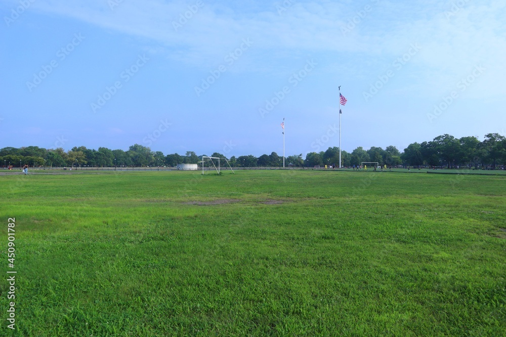 Field With Flag Pole Field With Flag Pole