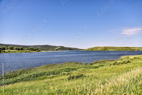 Landscapes around Elkwater Lake and surrounding region in Cypress Hills Alberta