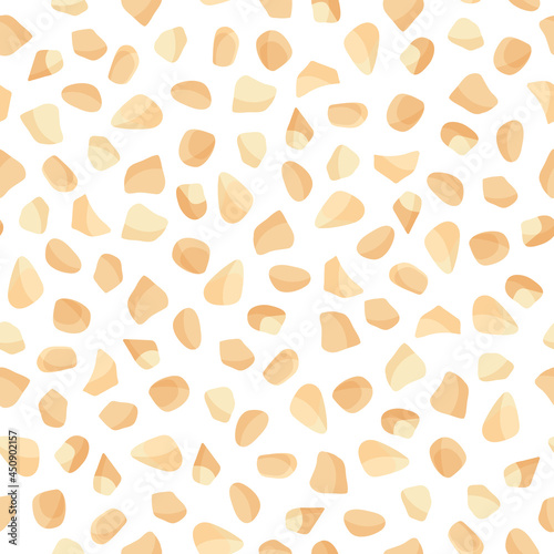 Wheat grits vector cartoon seamless pattern for template farmer market design, label and packing.