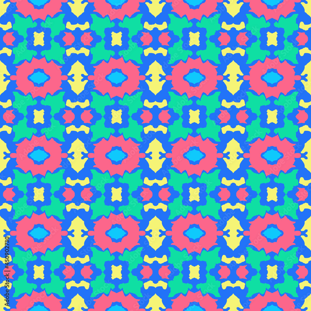 Abstract pattern in intense colors