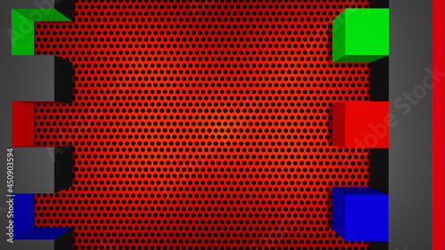 abstract graphic wallpaper pattern design background red
