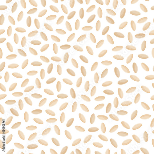 Psyllium vector cartoon seamless pattern for template farmer market design, label and packing.