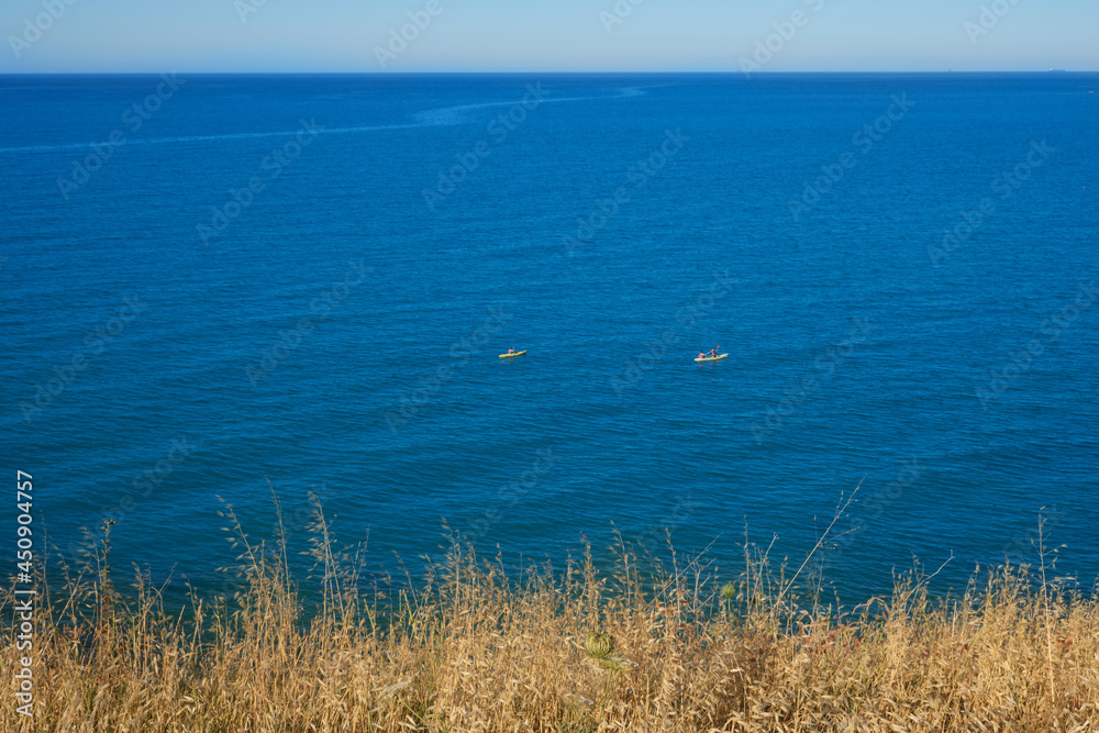 two canoes in the vasto Abruzzo sea two canoes in the vasto Abruzzo sea