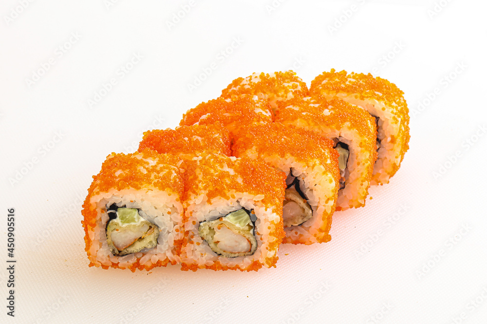 Japanese traditional roll with prawn Japanese traditional roll with prawn