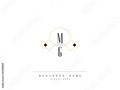 Letter MG Logo, Creative mg Logo Template with Creative Line Art Concept Premium Vector for Luxury Diamond Ring Store and etc