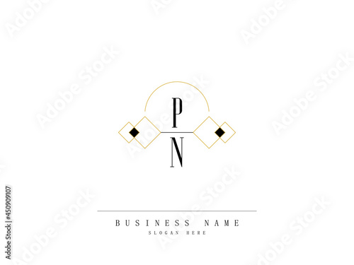 Letter PN Logo, Diamond pn Logo Template with Creative Line Art Concept Premium Vector for Luxury Diamond Ring Store and etc