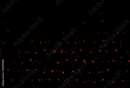 Dark Red vector layout with circles, lines, rectangles.