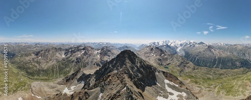 Seamless 180 degree drone photo of breathtaking view