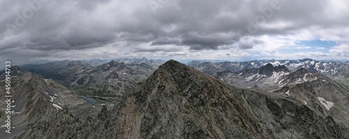 Seamless 180 degree drone photo of breathtaking view