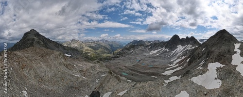 Seamless 180 degree drone photo of breathtaking view