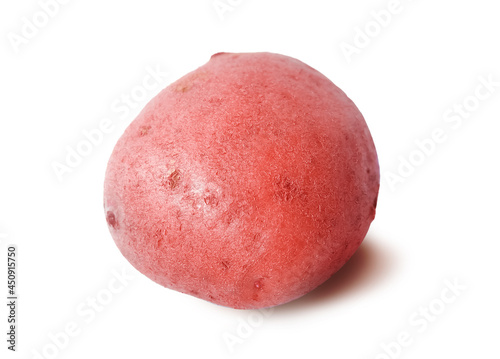 Red potatoes isolated on white background