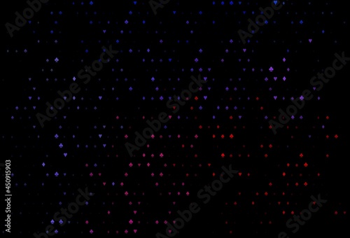 Dark blue, red vector layout with elements of cards.