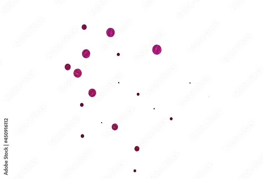 Light pink vector pattern with spheres.