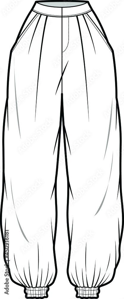 Baggy Jeans Denim pants technical fashion  Stock Illustration  74541523  PIXTA