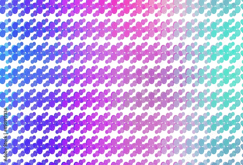 Light Pink, Blue vector background with bent lines.