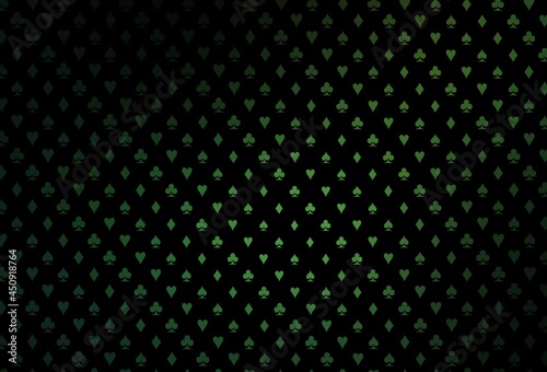 Obraz na plátně Dark green vector layout with elements of cards.