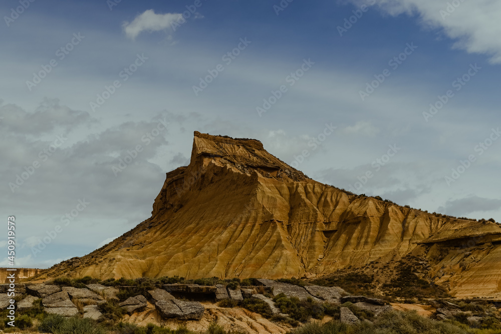 Obraz premium Dramatic landscape in the Bardenas desert in Spain