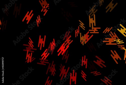 Dark Green, Red vector texture with colorful lines.