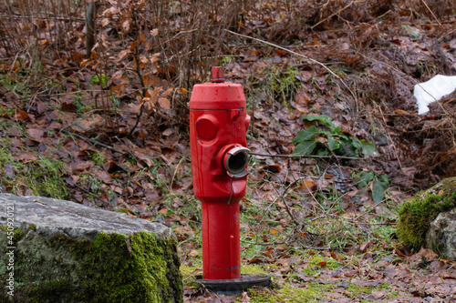 Une borne d'incendie pour circonscrire les feux de forêts dans les Ardennes belges