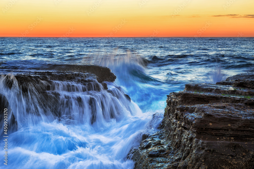 Sea Narrab Trench flow dawn Sea Narrab Trench flow dawn