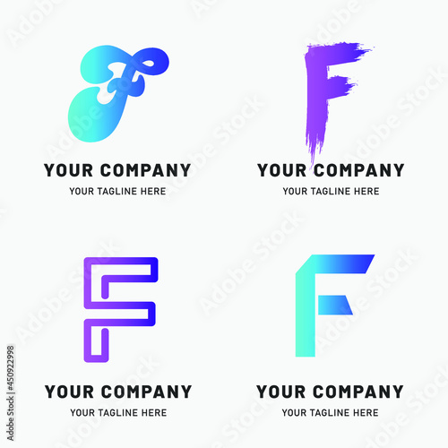 Creative Gradient F Logo Collection
