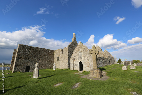 Scenic view of a  Clonmacnoise in Ireland at a daytime photo