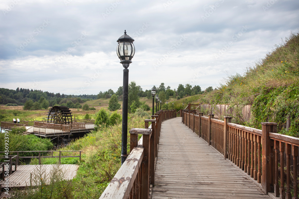 Wooden walkways in a country park