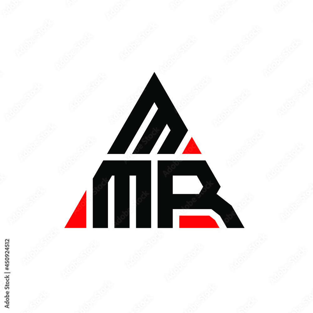MMR triangle letter logo design with triangle shape. MMR triangle logo