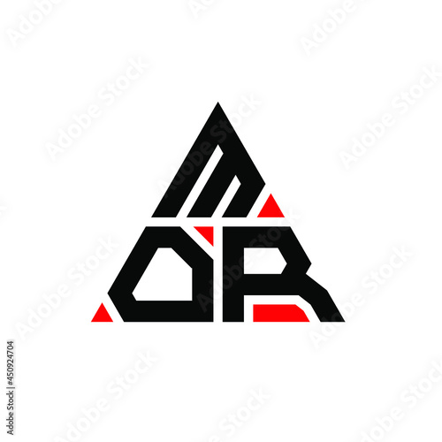 MOR triangle letter logo design with triangle shape. MOR triangle logo design monogram. MOR triangle vector logo template with red color. MOR triangular logo Simple, Elegant, and Luxurious Logo. MOR 
