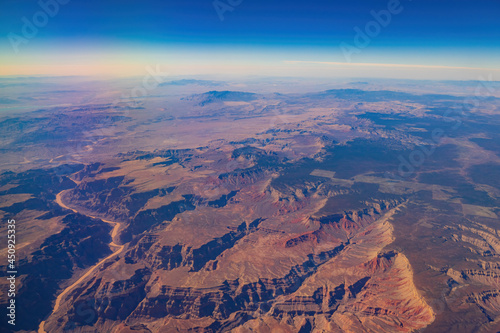 Aerial view of the muddy colorado river