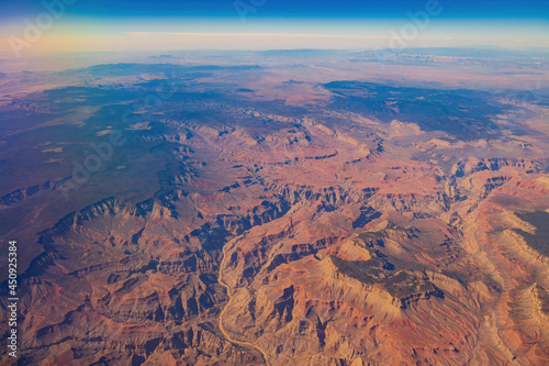 Aerial view of the nature landscape around Coconino County