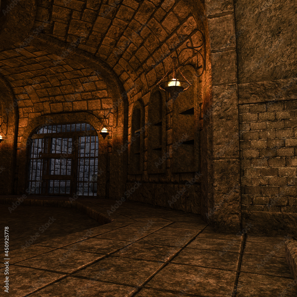 3D-illustration of a mystical dangerous place and dungeon 3D-illustration of a mystical dangerous place and dungeon