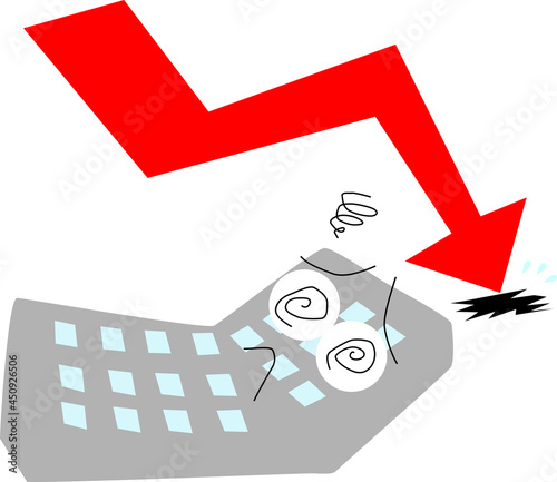 倒れるビルのイメージ「ソフト」