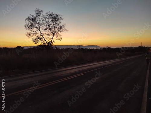 sunset on the road © Wesllem