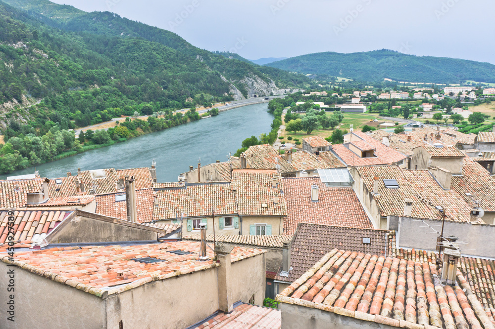 Sisteron in Provence, Old city view, France, Europe