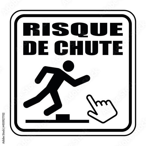 Logo risque de chute.